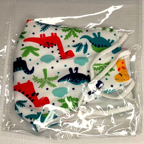 Orly Youth Kids Cotton Set of 2 Face Mask Dinosaur - Picture 3 of 3